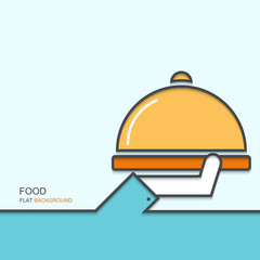 Vector modern outline flat design of MENU