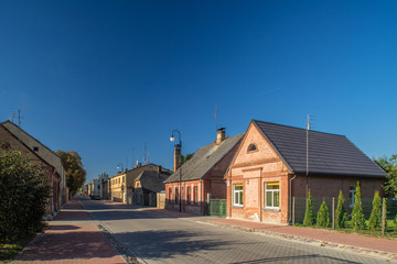 Street of the old Bauska. Originality house.