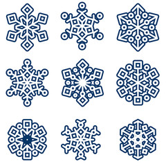 Snowflakes vector set