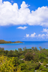 Landscape of island Praslin - Seychelles