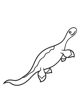 Water dinosaur swimming underwater fins long neck plesiosaurs