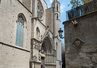 Basilica of Santa Maria del Pi. Barcelona, Spain.