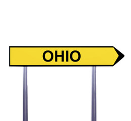 Conceptual arrow sign isolated on white - OHIO