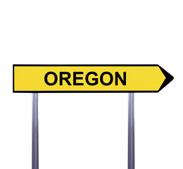 Conceptual arrow sign isolated on white - OREGON