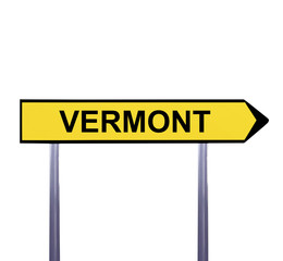 Conceptual arrow sign isolated on white - VERMONT