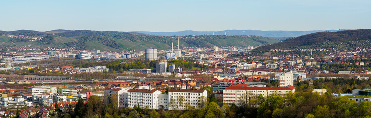 Fototapeta na wymiar Panorama Stuttgart Neckartal