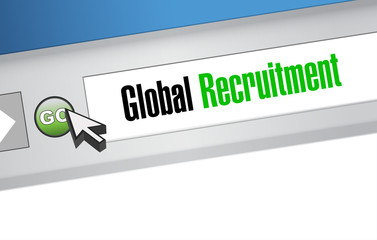 Global Recruitment web sign concept
