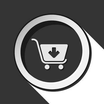 icon - shopping cart add with shadow