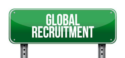 Global Recruitment street sign concept
