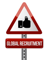 Global Recruitment like sign concept