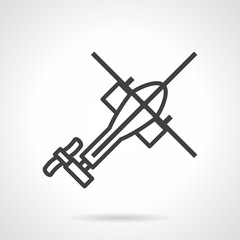 Helicopter black outline vector icon