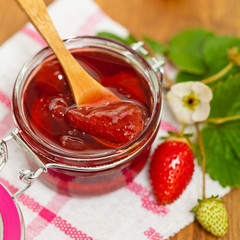 Strawberry Jam. Selective focus.