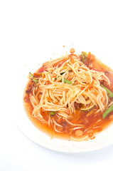Famous Thai food, papaya salad