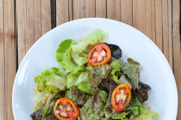 fresh vegetable salad,close-up