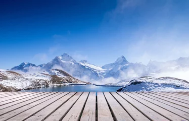 Gordijnen eerste berg grindelwald zwitserland © anankkml