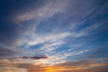 Sunset sky abstract for background