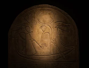 Papier Peint photo Lavable Egypte Ra sur calcaire