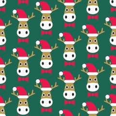 Cute Christmas Seamless Vector Pattern
