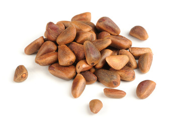 Pine Nuts Isolated on White Background