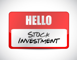 Stock Investment name tag sign concept