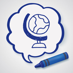 globe doodle drawing