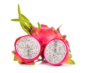 dragon fruit on white background