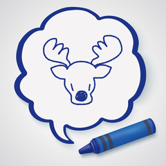 reindeer doodle drawing