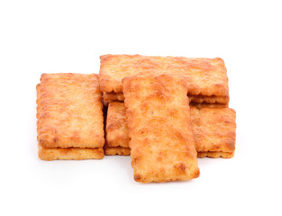 Cracker isolated on over white background