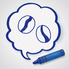 coffee bean doodle drawing