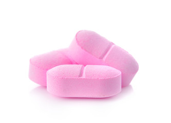 pills on white background