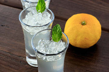 Yuzu Jelly in the glass