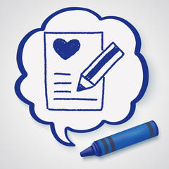 love letter doodle drawing