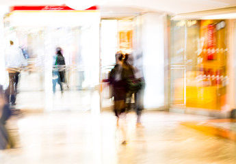 Business people blur. People walking in rush hour. Business and modern life concept
