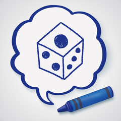 dice doodle drawing