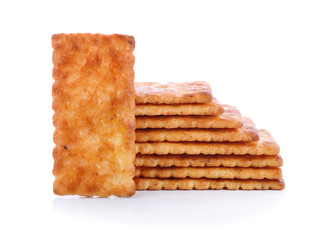 Cracker isolated on over white background