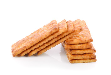 Cracker isolated on over white background