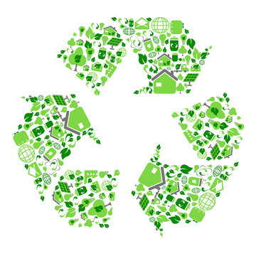 green eco recycling symbol