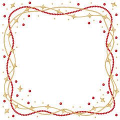 Christmas star beads garland frame