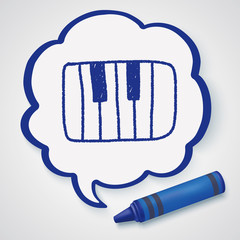 piano doodle drawing