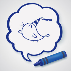 doodle birthday bird