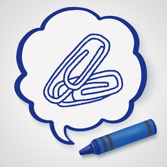 Obraz premium Doodle Paperclip