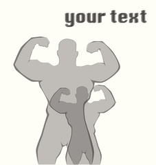 strong man silhouette