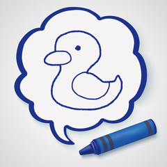 Doodle Yellow Duck