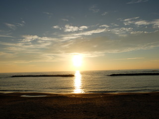 日本海に沈む夕陽