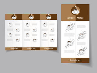 Vector art graphic illustration of coffee menu