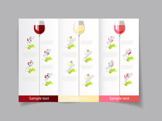 illustration of wine list template