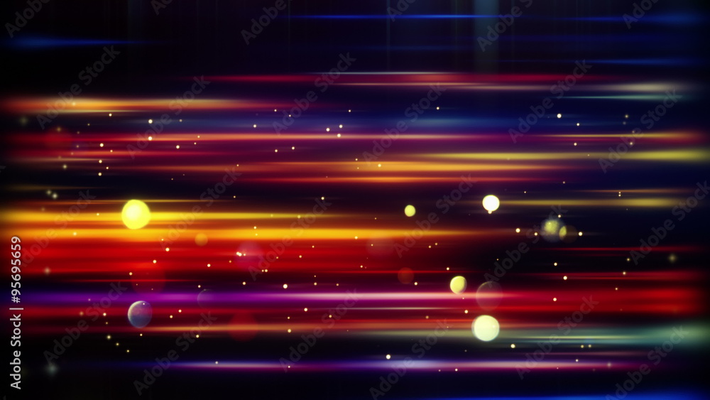 Poster blurred horizontal lines and bokeh loop 4k (4096x2304)