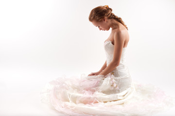 Fototapeta na wymiar Bride on a white background
