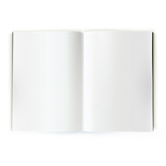 Open white magazine catalog