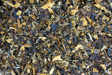 dry tea leaf background